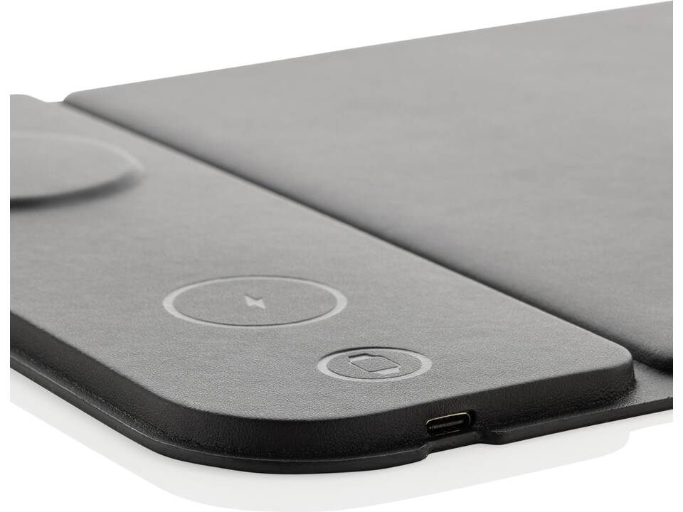 Tapis de souris chargeur 15W 3 en 1 en PU RCS Swiss peak 5
