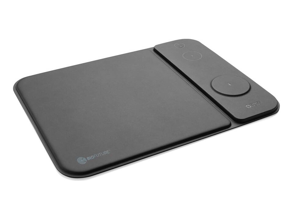 Tapis de souris chargeur 15W 3 en 1 en PU RCS Swiss peak 8