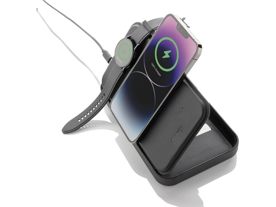 Étui de voyage avec chargeur 3 en 1 en PU RCS Swiss Peak 2