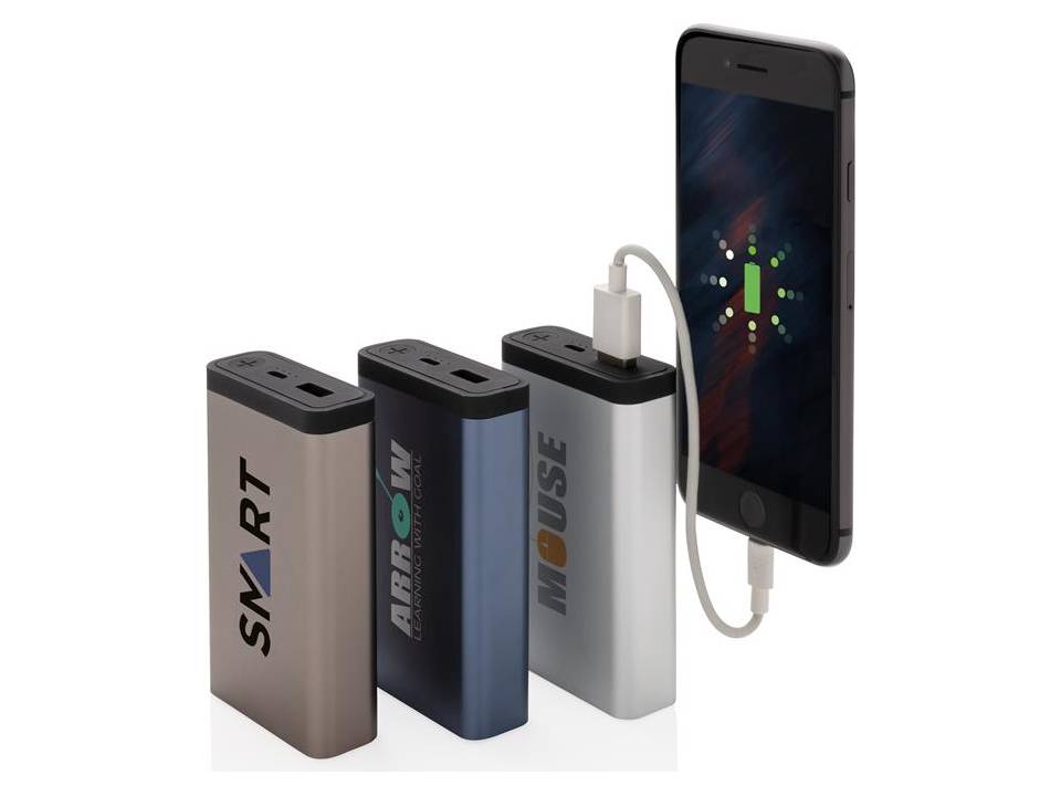 Powerbank de poche en aluminium 10.000 mAh 5