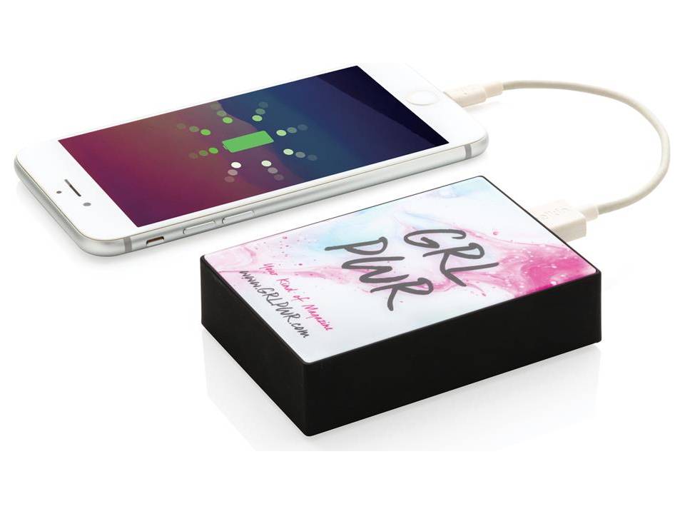 Powerbank 5000 mAh induction et verre trempé personnalisable 4