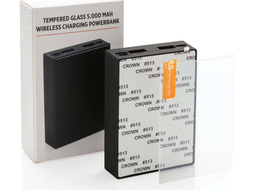 Powerbank 5000 mAh induction et verre trempé personnalisable 8