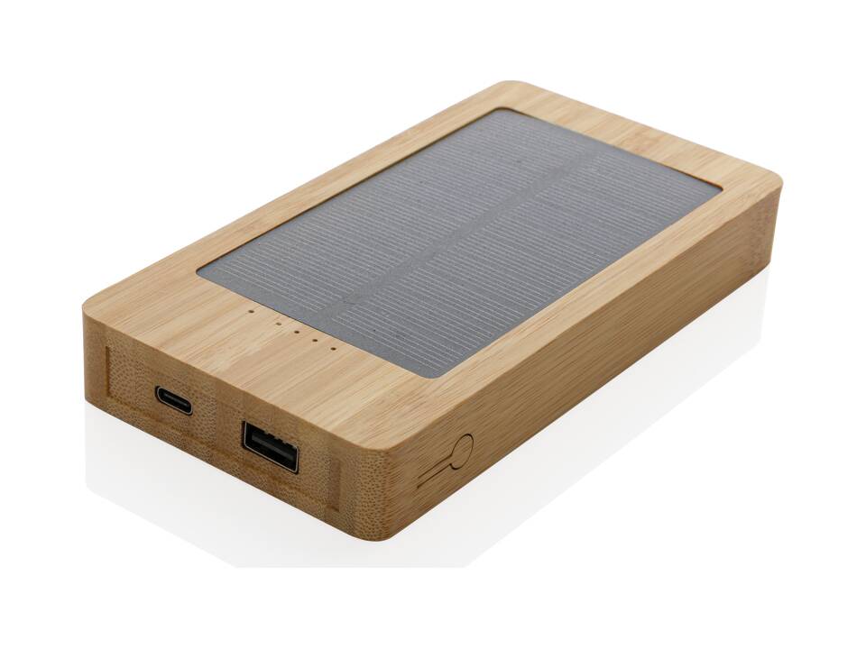 Batterie de secours solaire 10.000mAh en bambou Sunwick 1