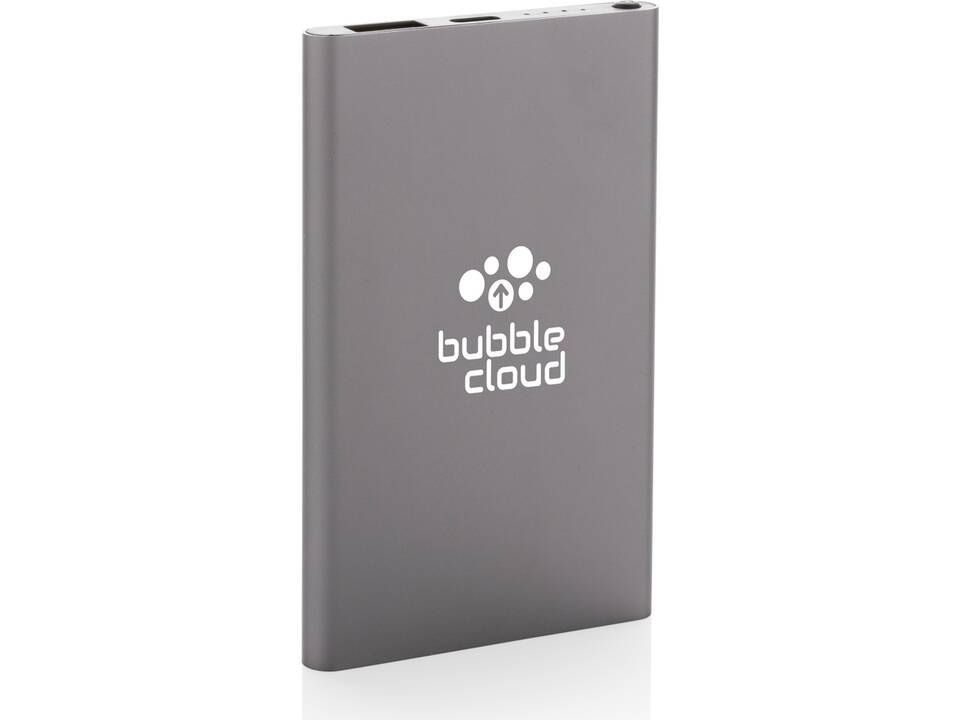 Powerbank 4000mAh en plastique recyclé/aluminium RCS 8