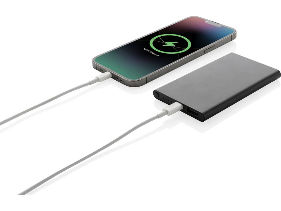 Powerbank 4000mAh en plastique recyclé/aluminium RCS 12