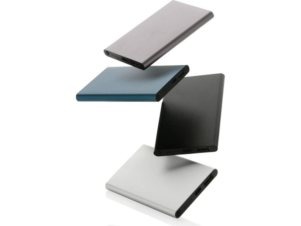Powerbank 4000mAh en plastique recyclé/aluminium RCS 18