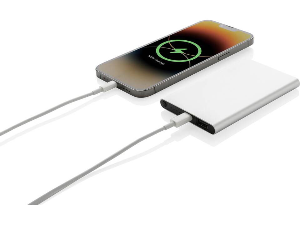 Powerbank 4000mAh en plastique recyclé/aluminium RCS 22