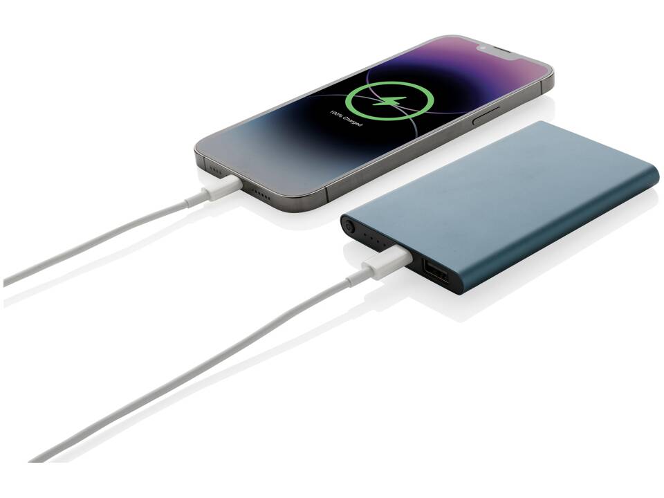 Powerbank 4000mAh en plastique recyclé/aluminium RCS 33