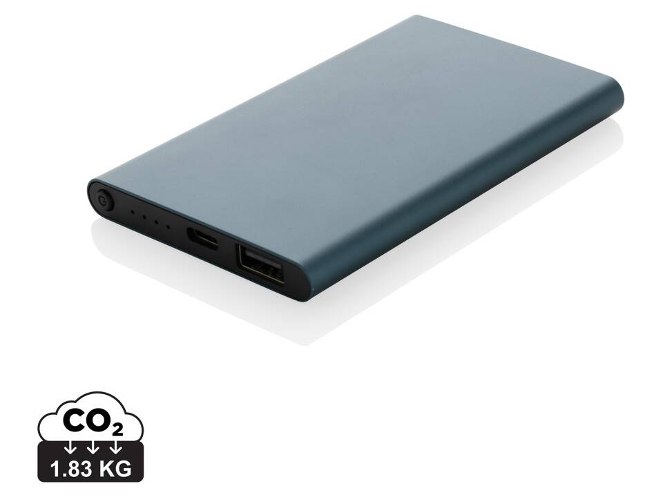 Powerbank 4000mAh en plastique recyclé/aluminium RCS 31
