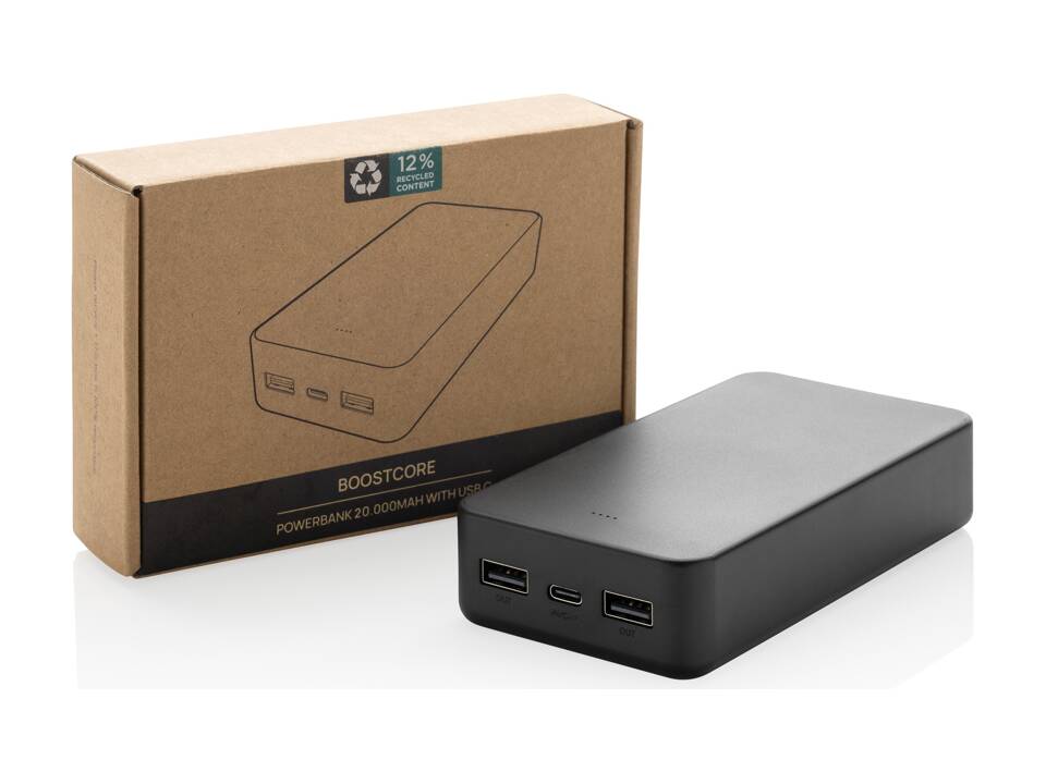 Powerbank 20.000mAh avec USB C en ABS recyclé RCS Boostcore 9