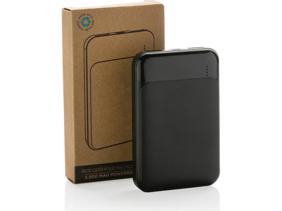 Powerbank 5000 mAh en plastique recyclé RCS 10