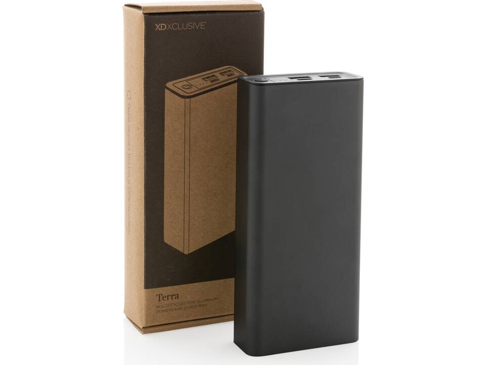 Powerbank 20.000 mAh et 20W en aluminium recyclé RCS Terra 10