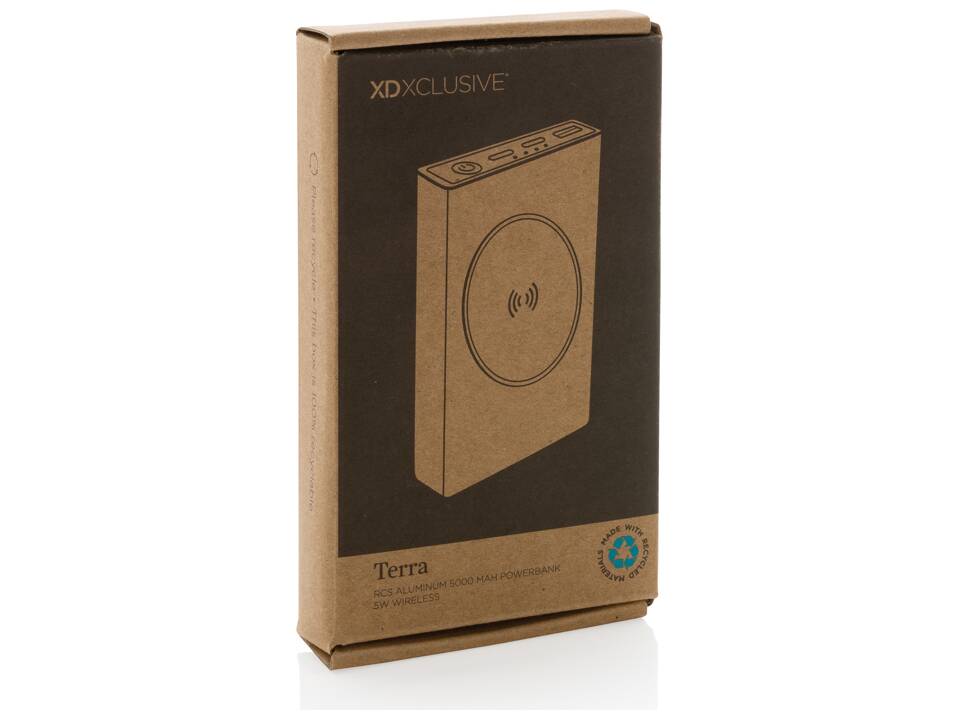 Powerbank 5000 mAh et 5W en aluminium recyclé RCS Terra 12