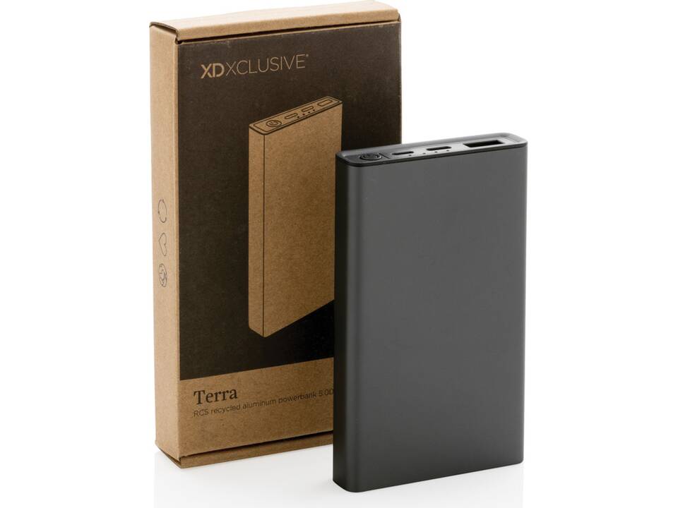 Powerbank 5000 mAh en aluminium recyclé Terra RCS 8