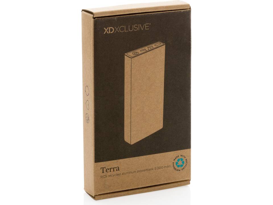 Powerbank 5000 mAh en aluminium recyclé Terra RCS 9