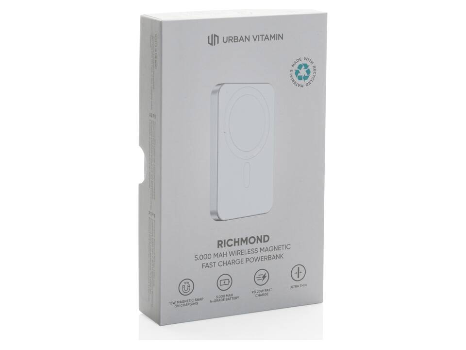 Powerbank 5000mAh en plastique/alu RCS UrbanVitamin Richmond 32