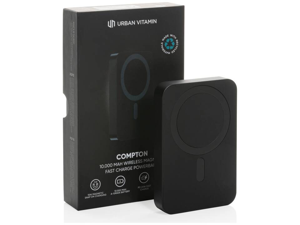 Compton RCS plastique recyclé/aluminium 10 000 mAh powerbank 15