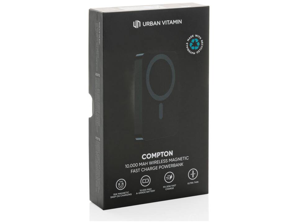 Compton RCS plastique recyclé/aluminium 10 000 mAh powerbank 16