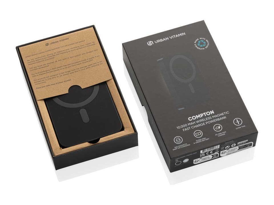 Compton RCS plastique recyclé/aluminium 10 000 mAh powerbank 17