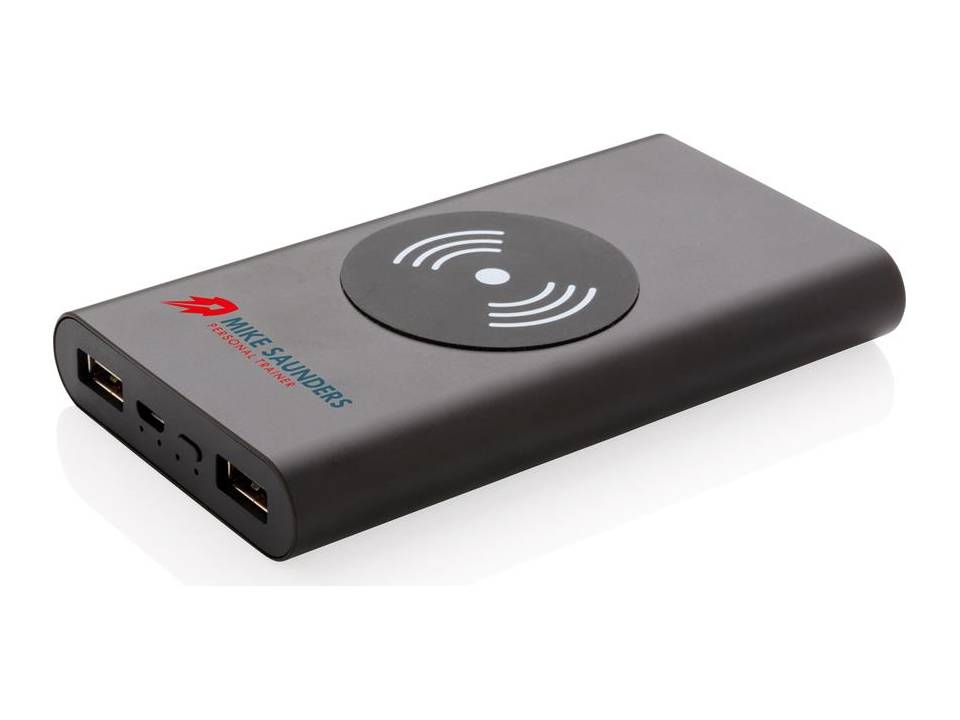 Batterie de secours aluminium 10.000 mAh et induction 5W 5