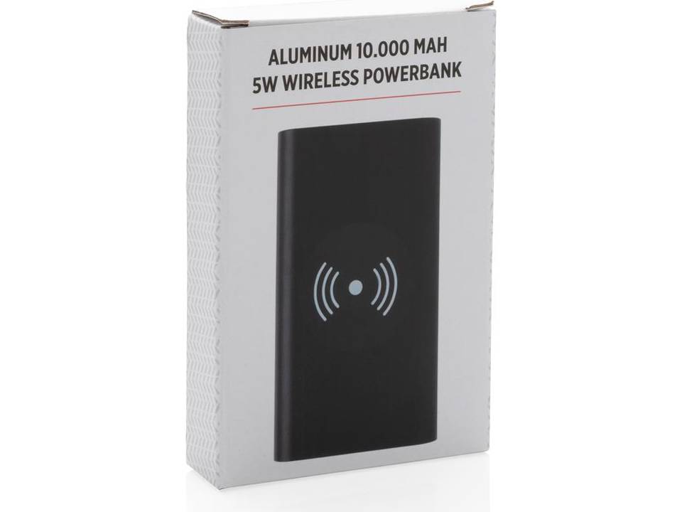 Batterie de secours aluminium 10.000 mAh et induction 5W 9