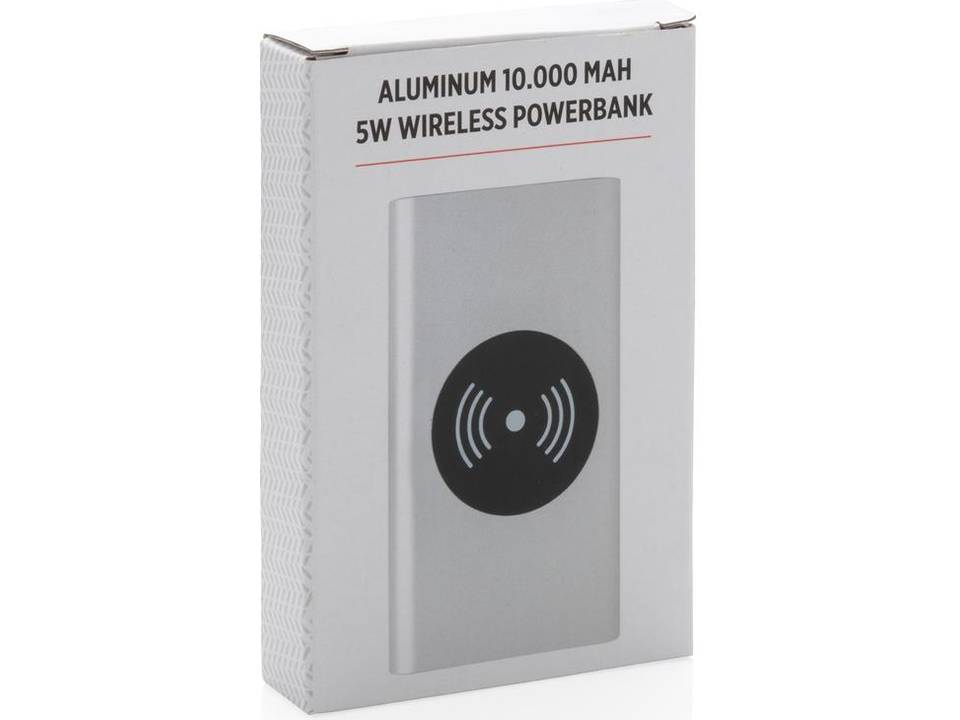 Batterie de secours aluminium 10.000 mAh et induction 5W 18