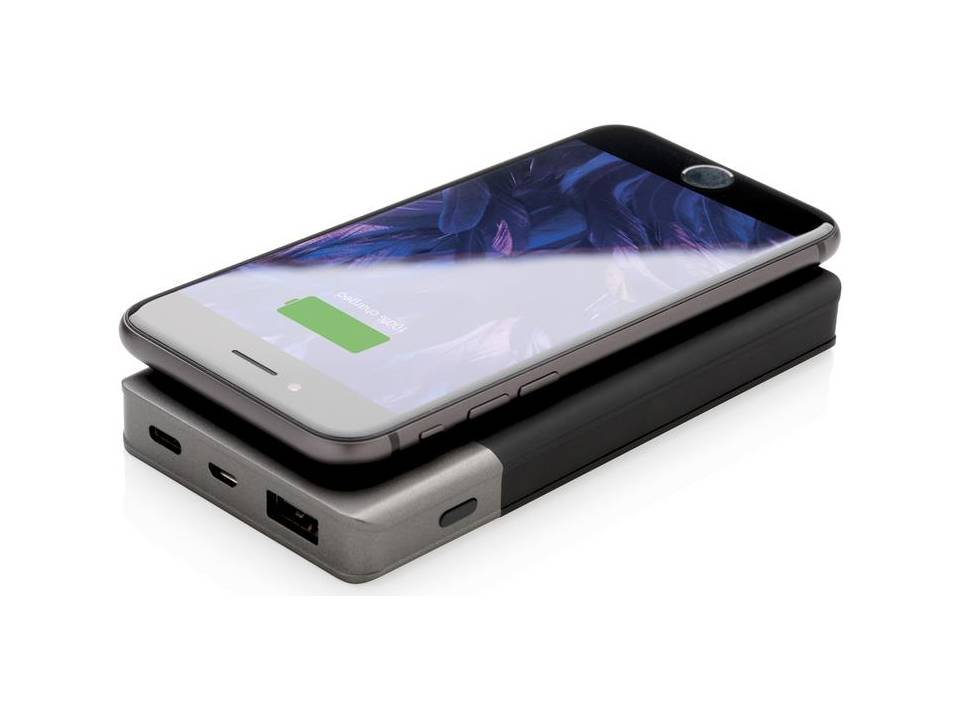 Powerbank 5000 mAh et induction 5W finition gomme 1