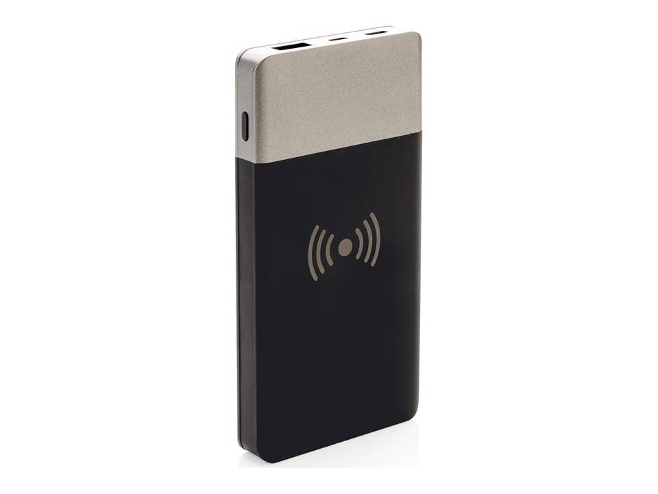 Powerbank 5000 mAh et induction 5W finition gomme 5
