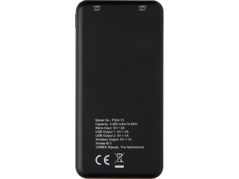 Batterie de secours ultra-fine 4000 mAh et induction 5W 3