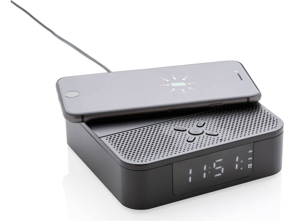 Enceinte avec chargeur à induction 5W et réveil 9