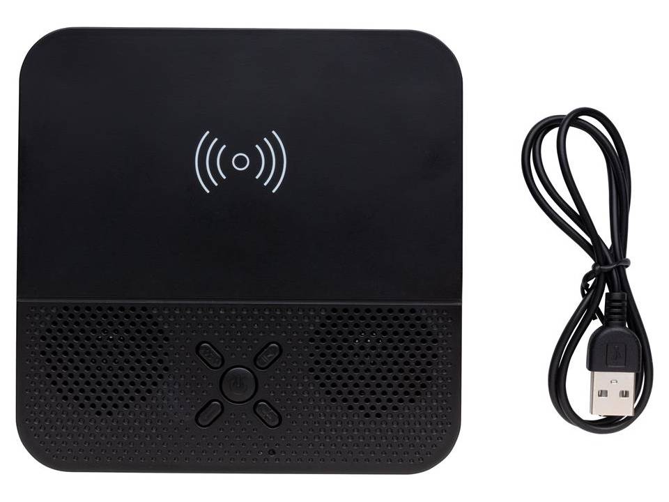 Enceinte avec chargeur à induction 5W et réveil 14