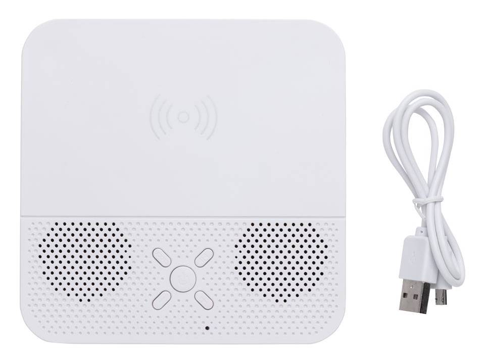Enceinte avec chargeur à induction 5W et réveil 6
