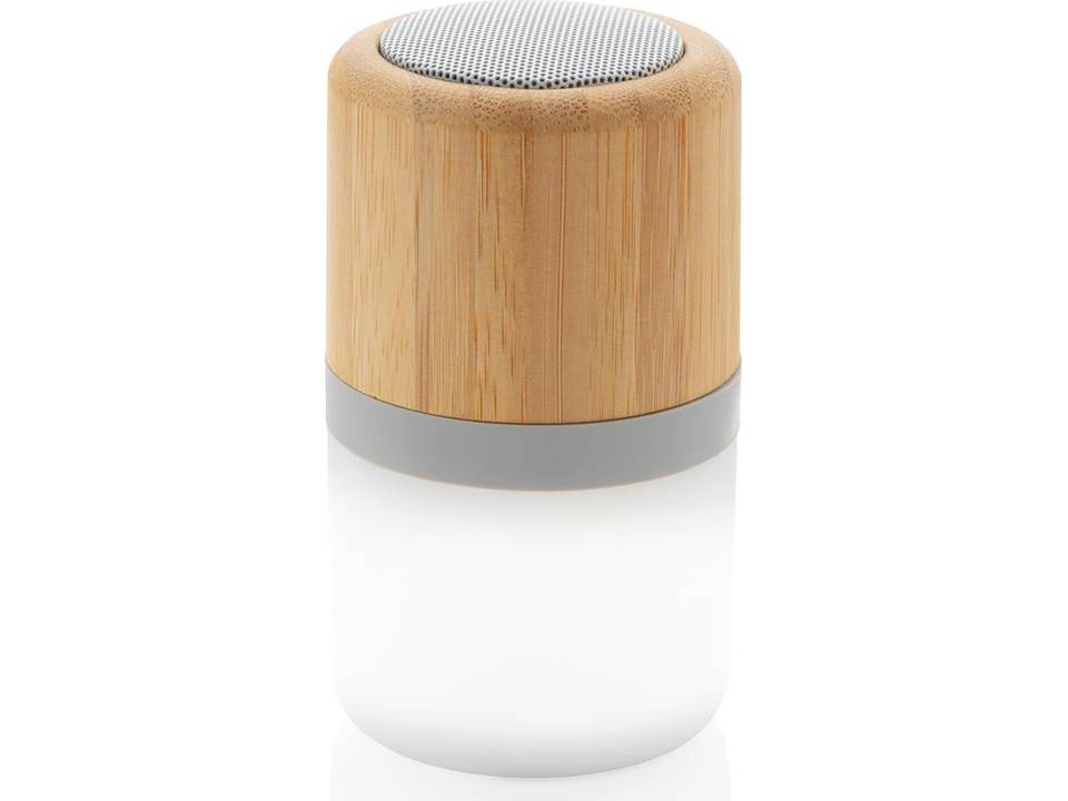 Enceinte 3W en bambou avec lumière d'ambiance 2