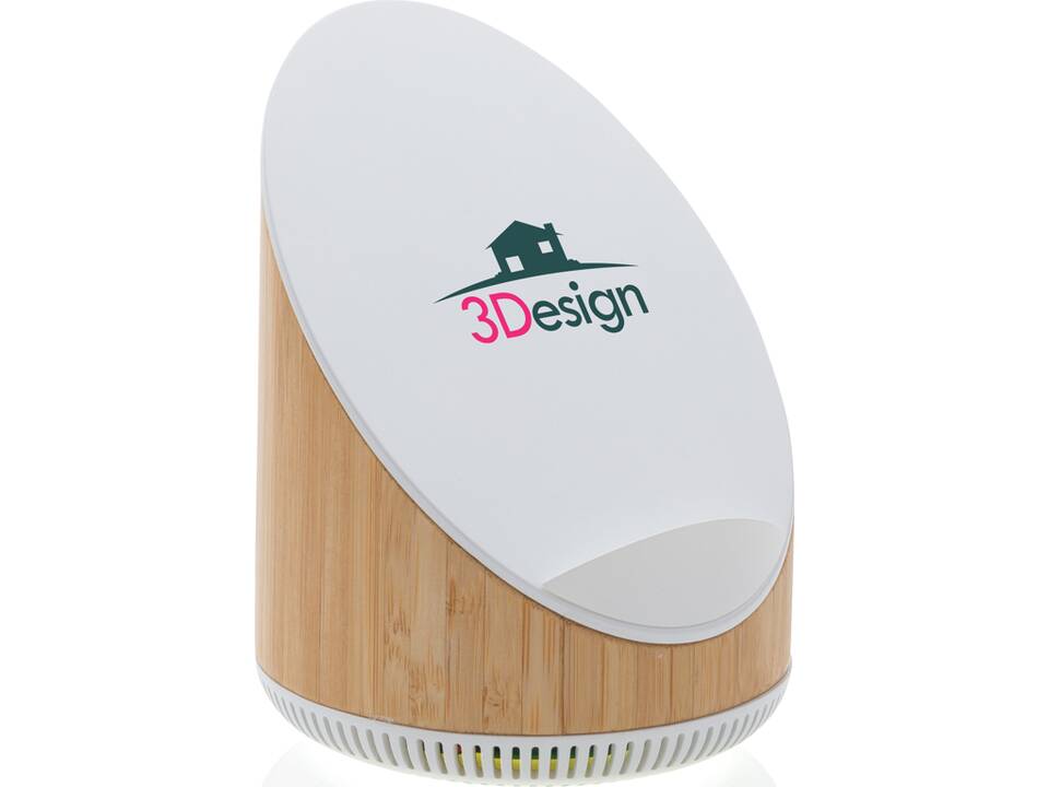 Enceinte 5W en bamboo avec chargeur sans fil 15W Ovate 5
