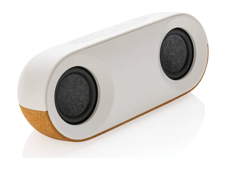 Enceinte 10W en plastique recyclé RCS et liège Oregon 1