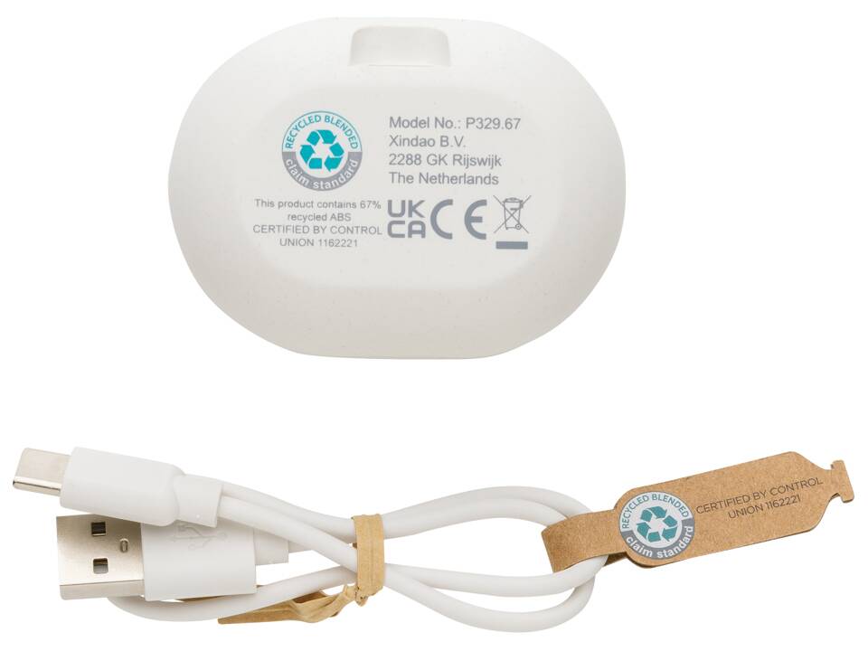 Oreillettes TWS en plastique recyclé RCS 9