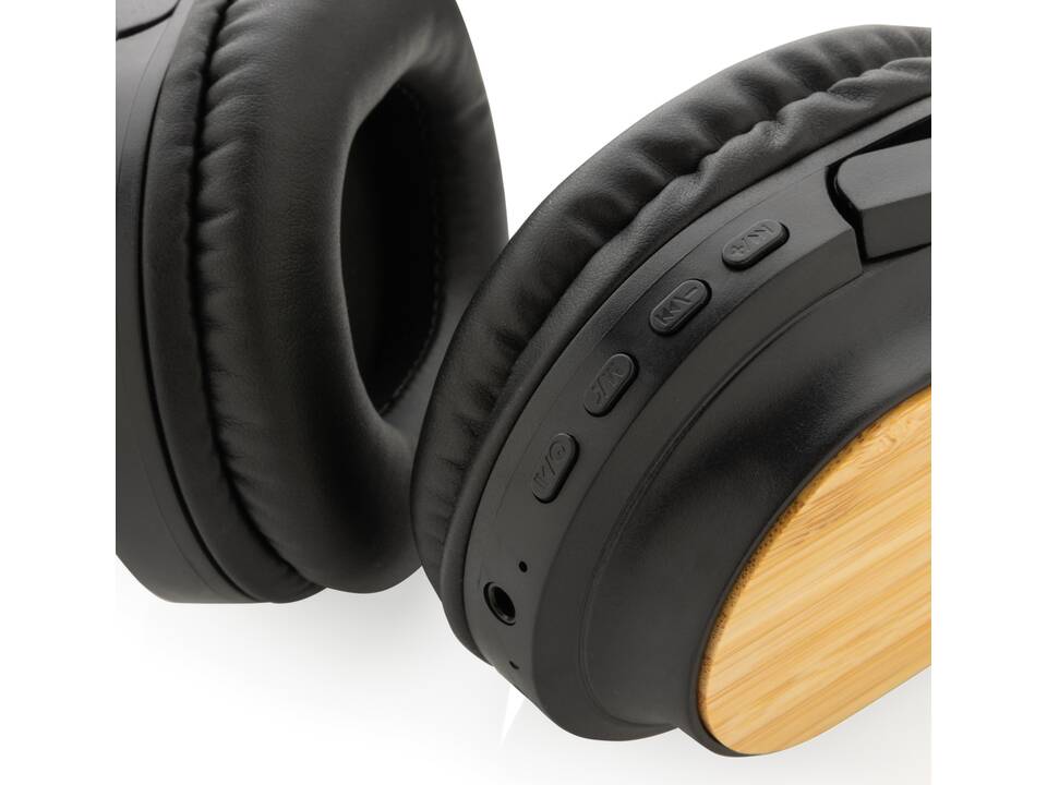 Casque sans fil pliable en bambou RCS et FSC® Elite 5