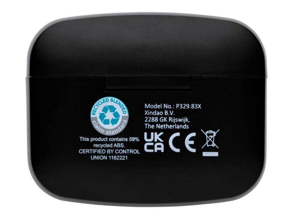 Écouteurs ANC et TWS Swiss Peak en plastique recyclé RCS 6