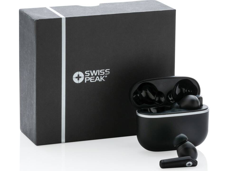 Écouteurs 2.0 TWS Swiss Peak en plastique recyclé RCS 10