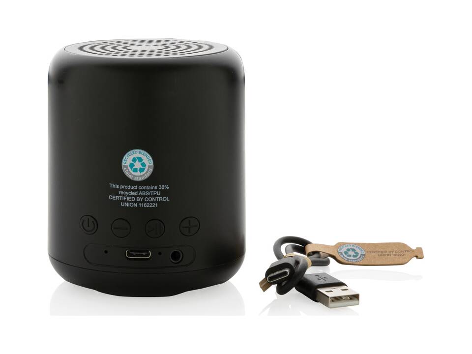 Enceinte sans fil 5W en plastique recyclé certifié RCS 3