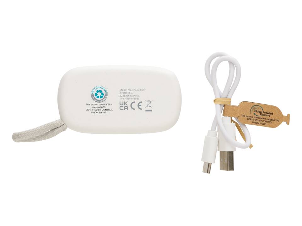 Écouteurs TWS en plastique recyclé RCS et bambou FSC® 3