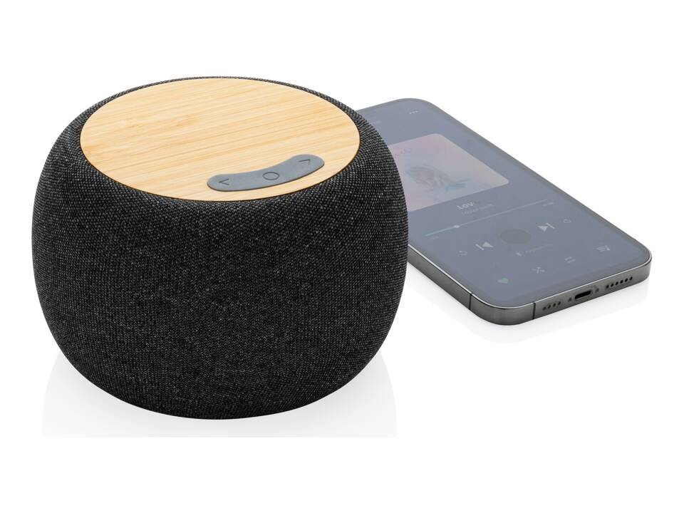 Enceinte 5W en plastique recyclé RCS et bambou FSC® 1