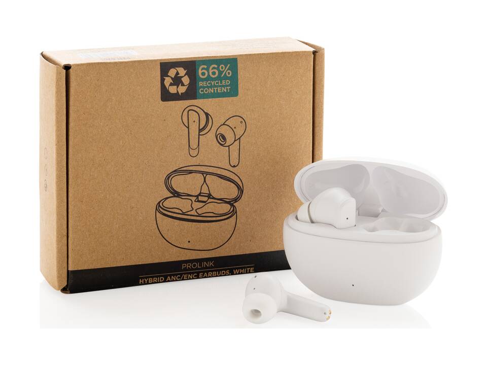 Ecouteurs hybrides ANC/ENC en plastique recyclé RCS Prolink 21