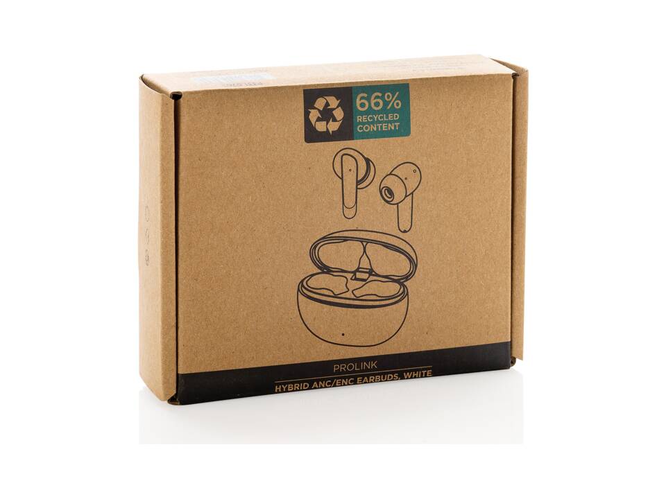 Ecouteurs hybrides ANC/ENC en plastique recyclé RCS Prolink 22