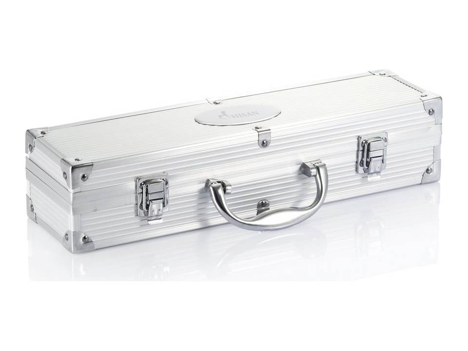 Set de 3 pcs pour barbecue en coffret aluminium 6