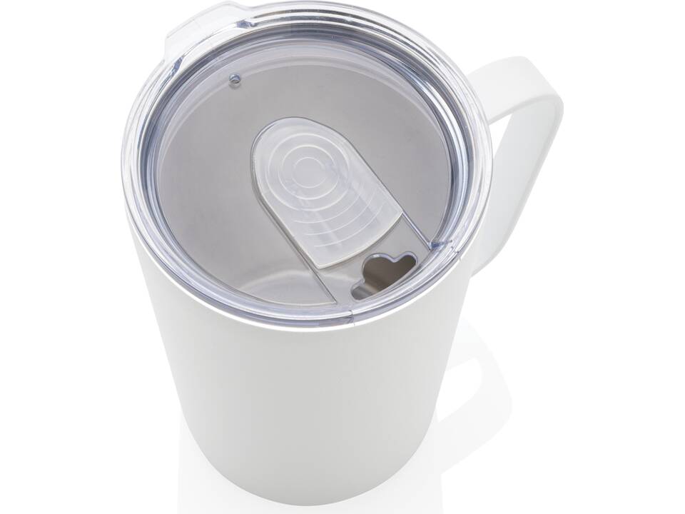 Mug moderne en acier inoxydable recyclé RCS avec couvercle 24