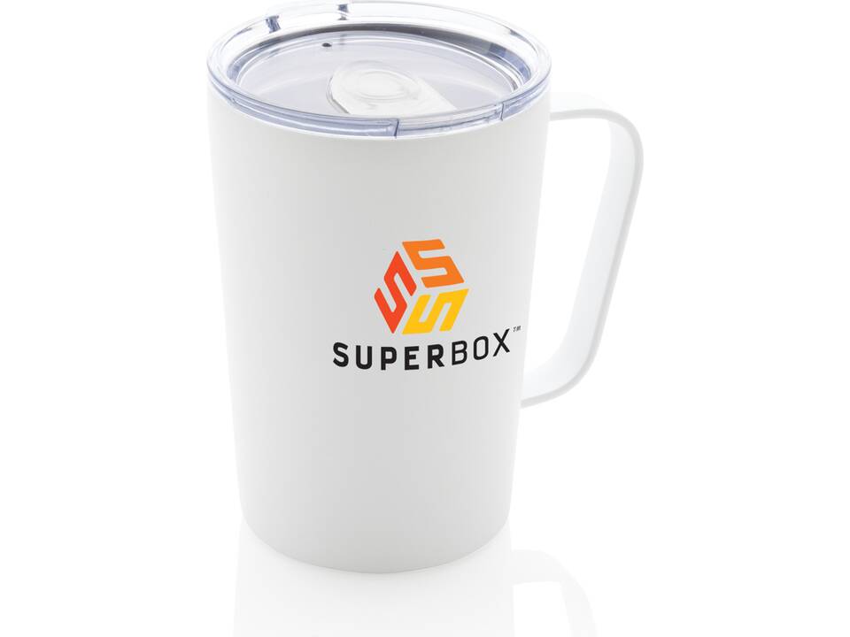 Mug moderne en acier inoxydable recyclé RCS avec couvercle 27