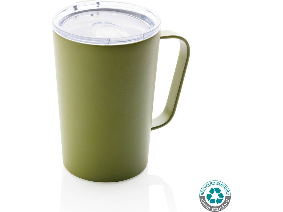 Mug moderne en acier inoxydable recyclé RCS avec couvercle 37