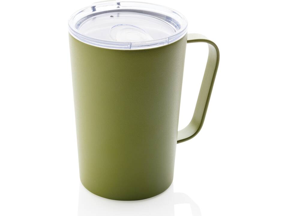 Mug moderne en acier inoxydable recyclé RCS avec couvercle 43