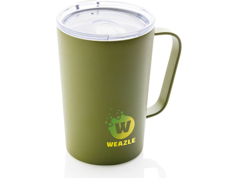 Mug moderne en acier inoxydable recyclé RCS avec couvercle 44